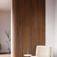 akoestische walnoot eiken wandpaneel 260x30 cm, 2 stuks