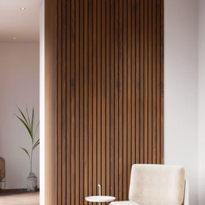 akoestische walnoot eiken wandpaneel 260x30 cm, 2 stuks