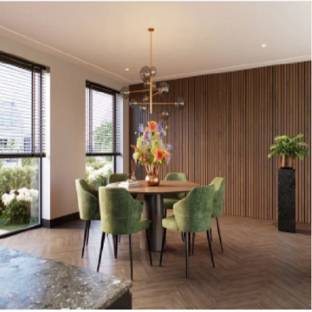 akoestische walnoot eiken wandpaneel 260x30 cm, 2 stuks