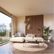 akoestische walnoot eiken wandpaneel 260x30 cm, 2 stuks