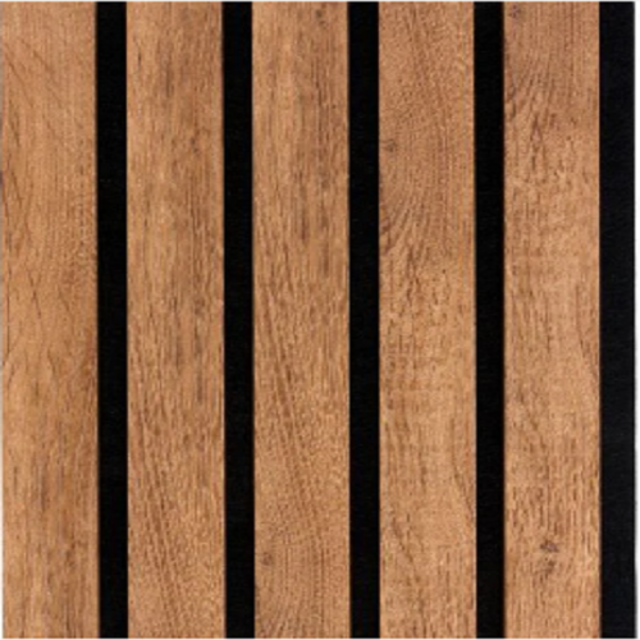 akoestische brons eiken wandpaneel 260x30 cm, 2 stuks