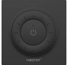 Zwarte design LED wanddimmer – Draadloos – Miboxer K3