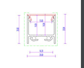 LED profiel inclusief opaal klikafdekking 20mm x 20mm - 318ZWART