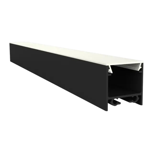 LED profiel inclusief opaal klikafdekking 20mm x 20mm - 318ZWART