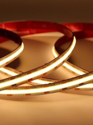 PRO COB LED strip amber warm wit 2200K 9W 1250LM 480LED p/m 24VDC IP20 - 5 meter