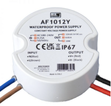 Mini compacte LED voeding 10W 12VDC 0.25A CV – Waterdicht IP67 – AF1012Y