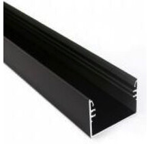 Zwart LED profiel XL inclusief afdekking 53mm x 28mm - XL50ZWART