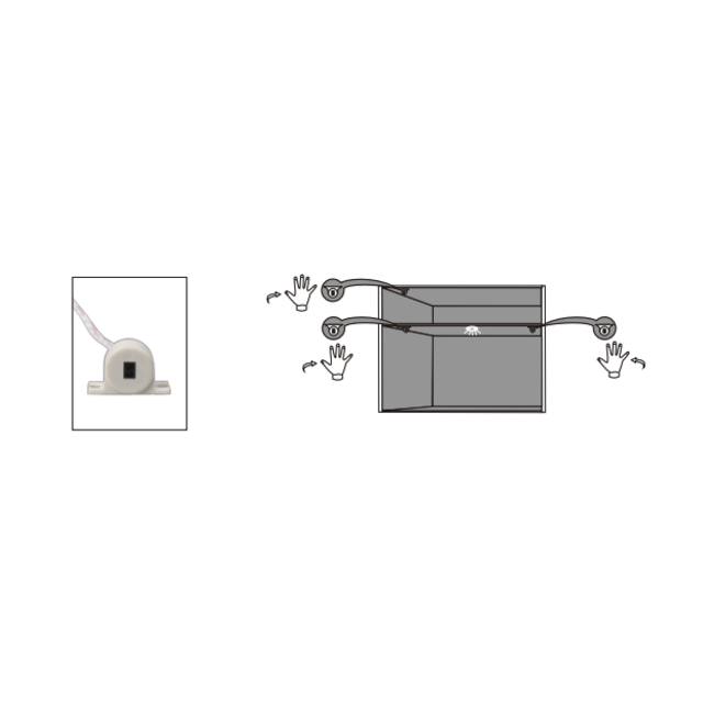 LED hand/deur controller inclusief 1 LED sensor d.m.v. deur openen – Sensor1213ZWART