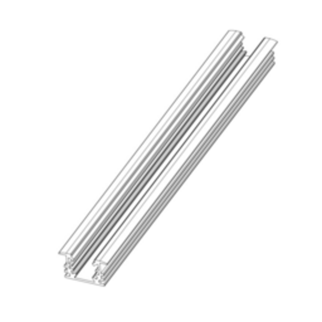 Mini inbouw LED rails vierkante vitrine trackrail - MD3 ZWART INBOUW