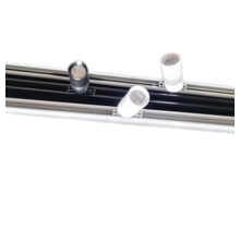Mini LED rails ronde vitrine trackrail - MD3 ALU
