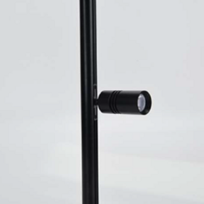 Mini LED rails vierkante vitrine trackrail - MD3 VIERKANT ZWART