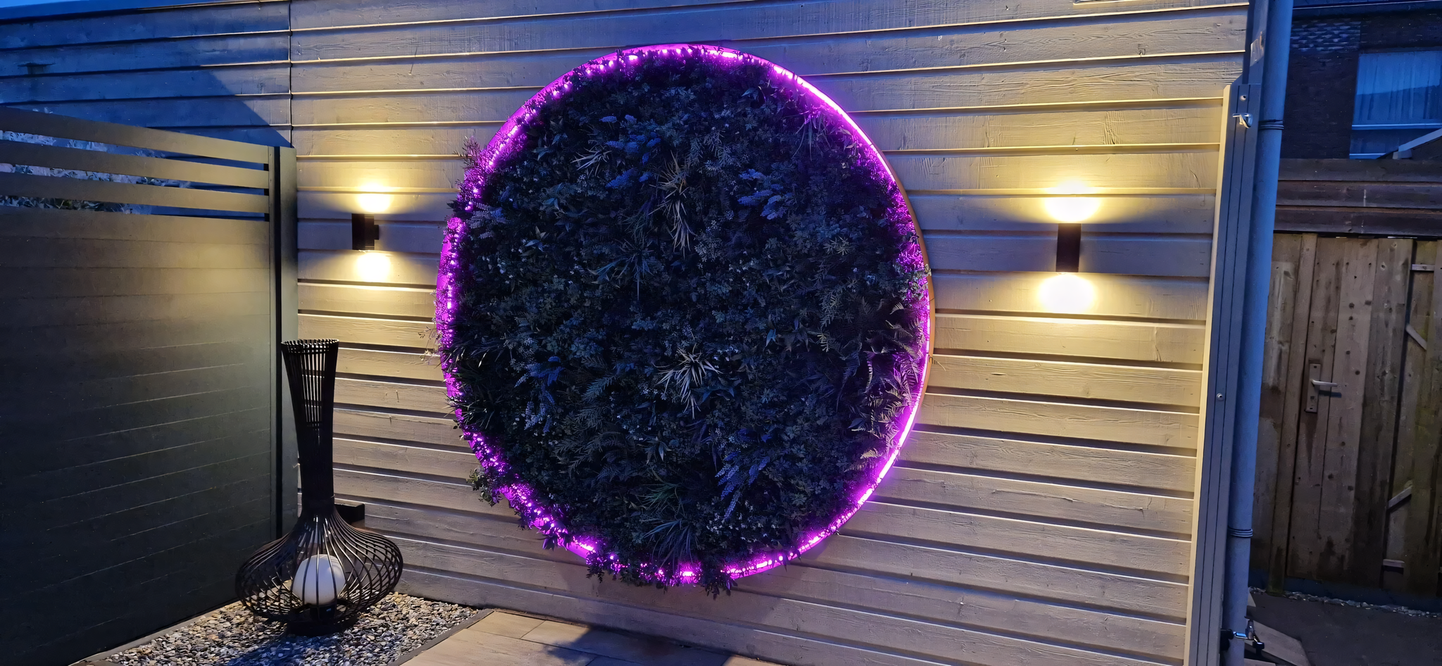 Neonflex LED cirkel verlichting voor in de tuin