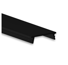 Zwarte LED profiel afdekking 25,80 mm breed - 6 meter - XL04, XL05, XL06 en XL07 serie
