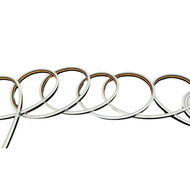 Zwarte Mini Neon Flex LED strip 24 volt 3000 kelvin warm wit 12W 980LM 4x8mm IP65 – 3 meter