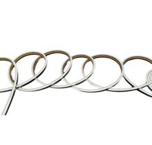 Zwarte Mini Neon Flex LED strip 24 volt 2700 kelvin extra warm wit 12W 980LM 4x8mm IP65 – 3 meter