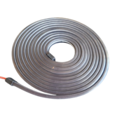 Zwarte Mini Neon Flex LED strip 24 volt 2700 kelvin extra warm wit 12W 980LM 4x8mm IP65 – 3 meter