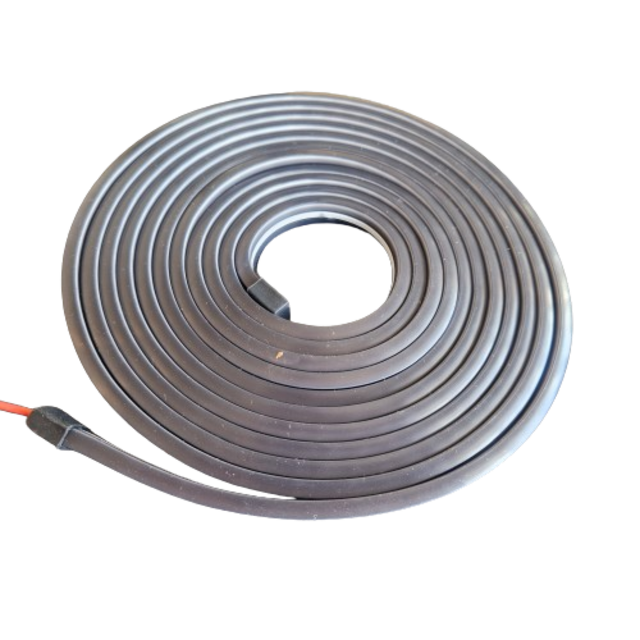 Zwarte Mini Neon Flex LED strip 24 volt 2700 kelvin extra warm wit 12W 980LM 4x8mm IP65 – 3 meter