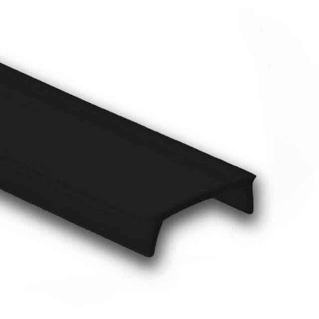 Losse 80 meter zwarte LED profiel klikafdekking - 301, 302, 303,  308 serie