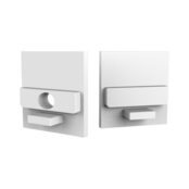 Eindkap met kabeldoorvoer - 318WIT