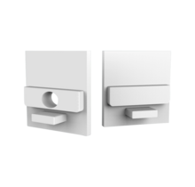 Eindkap met kabeldoorvoer - 318WIT