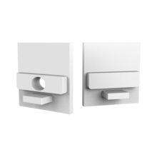 Eindkap met kabeldoorvoer - 318WIT