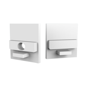 Eindkap zonder kabeldoorvoer - 318WIT