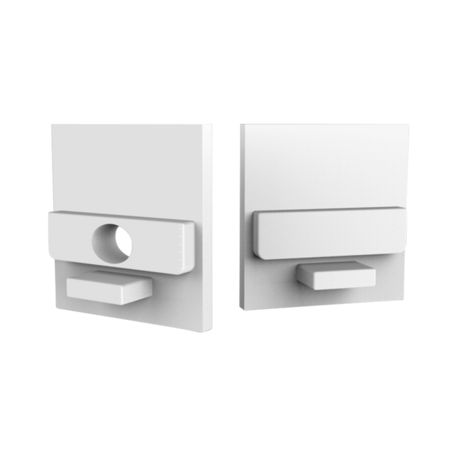 Eindkap zonder kabeldoorvoer - 318WIT