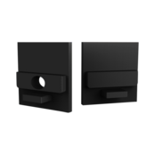 Eindkap met kabeldoorvoer - 318ZWART