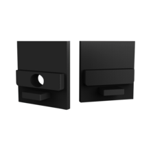 Eindkap met kabeldoorvoer - 318ZWART