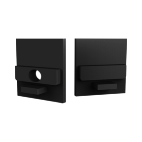 Eindkap met kabeldoorvoer - 318ZWART