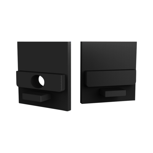 Eindkap zonder kabeldoorvoer - 318ZWART