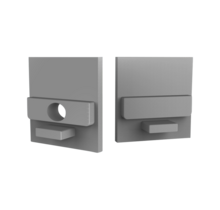 Eindkap zonder kabeldoorvoer - 318ALU