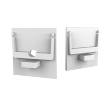 Eindkap met kabeldoorvoer - XL306WIT