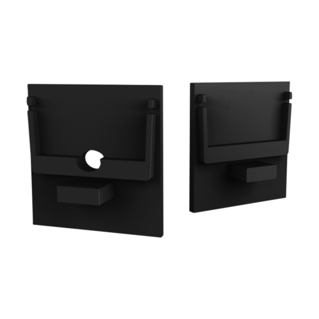 Eindkap zonder kabeldoorvoer - XL306ZWART