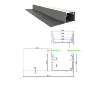 LED gips profiel inclusief klikafdekking  50,14 mm x 14,09mm - GIPS300