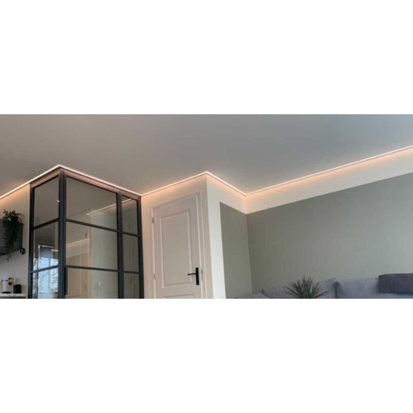Luksus LED profielen LED gips profiel inclusief klikafdekking  50,14 mm x 14,09mm - GIPS300
