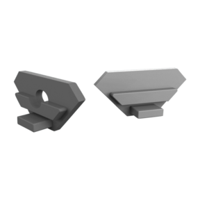 Eindkap met kabeldoorvoer - 323ALU