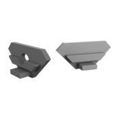 Eindkap zonder kabeldoorvoer - 323ALU