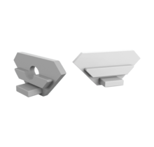 Eindkap zonder kabeldoorvoer - 323WIT