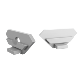 Eindkap zonder kabeldoorvoer - 323WIT