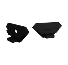 Eindkap met kabeldoorvoer - 323ZWART