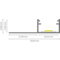 Luksus LED profielen LED gips profiel inclusief afdekking  50,14 mm x 14,09mm - GIPS300