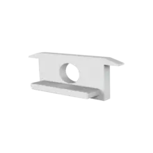 Eindkap met kabeldoorvoer - 308WIT