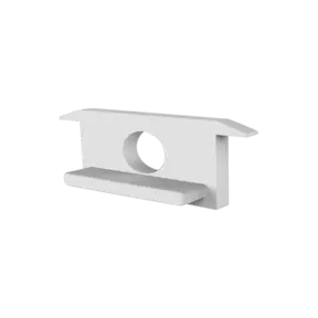Eindkap met kabeldoorvoer - 308WIT