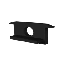 Eindkap met kabeldoorvoer - 308ZWART