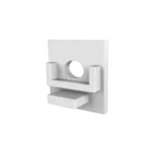 Eindkap met kabeldoorvoer - 302WIT