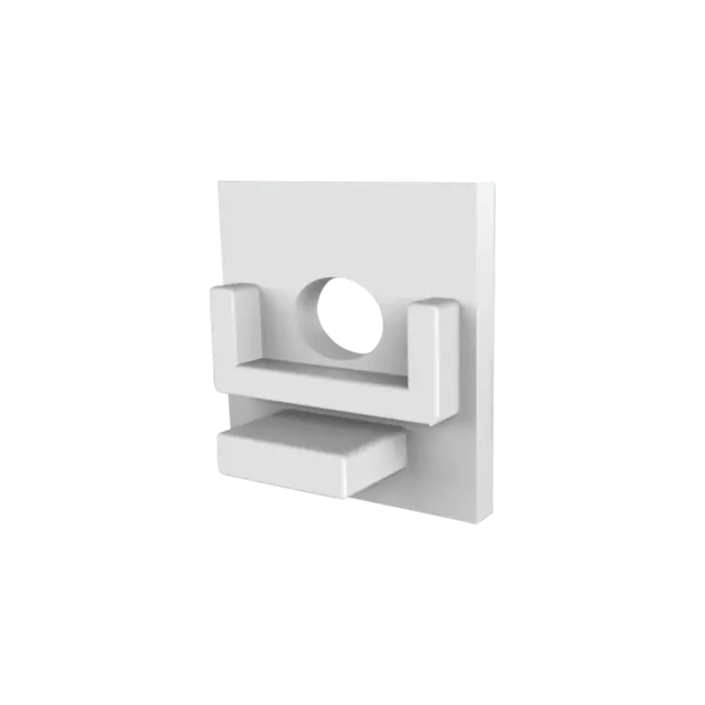 Eindkap met kabeldoorvoer - 302WIT