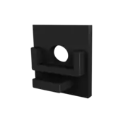 Eindkap met kabeldoorvoer - 302ZWART