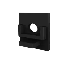 Eindkap met kabeldoorvoer - 302ZWART