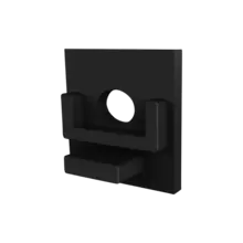 Eindkap met kabeldoorvoer - 302ZWART